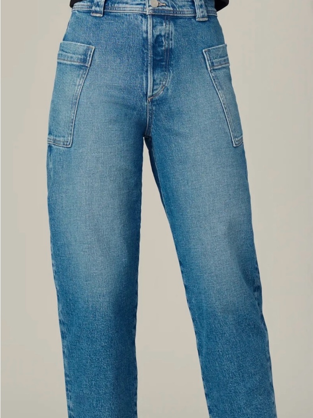Joe's Jeans Straight-Leg Utility Pocket Jeans — Medium Blue